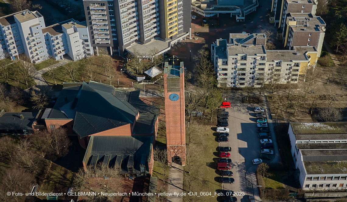07.02.2023 - Luftbilder vom Marx-Zenrtum und Umgebung in Neuperlach